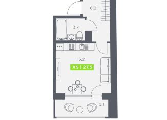 Продается квартира студия, 27.5 м2, Санкт-Петербург, ЖК Аквилон Залив