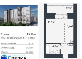 Продажа квартиры студии, 29.9 м2, Благовещенск