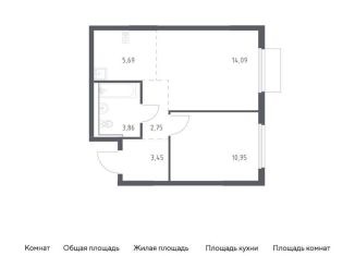 Продажа 1-ком. квартиры, 40.8 м2, Московская область