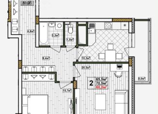 Продается 2-ком. квартира, 70.5 м2, Нижний Новгород, метро Ленинская, улица Владимира Лузянина, 1