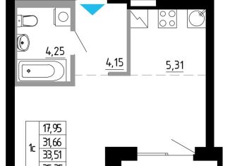 Продажа квартиры студии, 33.5 м2, Алтайский край, Походная улица, 1