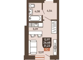 Квартира на продажу студия, 29 м2, Новосибирск, Новоуральская улица, 10