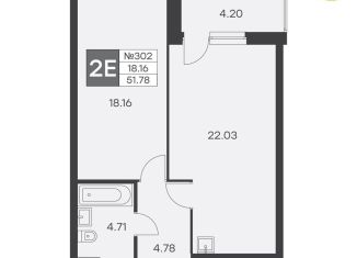 Продам 1-комнатную квартиру, 53.5 м2, Екатеринбург, улица Громова, 26, ЖК Миллениум