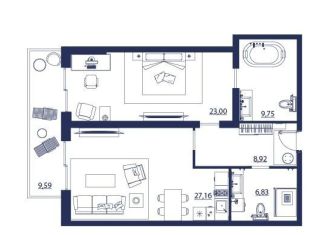 Продаю квартиру студию, 82.5 м2, посёлок городского типа Никита