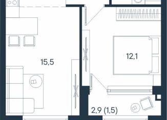 2-ком. квартира на продажу, 41.2 м2, Пермский край