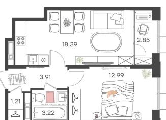 Продается 1-ком. квартира, 42.6 м2, Нижний Новгород, Автозаводский район