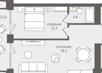 Продается 2-ком. квартира, 50.3 м2, Калининградская область