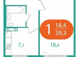 Продаю 1-комнатную квартиру, 39.3 м2, поселок Зональная Станция