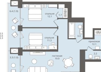 Продажа 3-ком. квартиры, 65.5 м2, Калининградская область