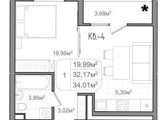 Продаю квартиру студию, 34 м2, Волгоград, улица Чебышева, 38/1