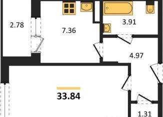 Продается однокомнатная квартира, 33.8 м2, Воронеж, Советский район