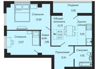 2-комнатная квартира на продажу, 69 м2, Ростовская область