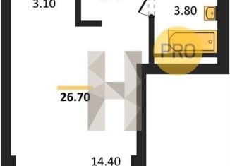 Продаю квартиру студию, 26.7 м2, Новосибирск, метро Площадь Маркса, улица Зорге, 277