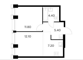 Двухкомнатная квартира на продажу, 40.9 м2, Москва, САО