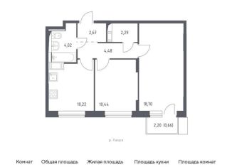 Продажа 2-ком. квартиры, 53.5 м2, село Ям, улица Мезенцева, 13