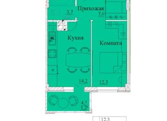 Однокомнатная квартира на продажу, 41.5 м2, Иваново, Фрунзенский район