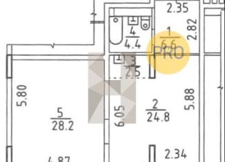 Продаю 1-ком. квартиру, 68.6 м2, Новосибирск, метро Заельцовская, Красный проспект, 104