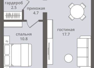 Продаю двухкомнатную квартиру, 44.2 м2, Калининградская область