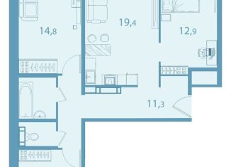 Продажа 4-комнатной квартиры, 81.1 м2, Северск, улица Славского, 26