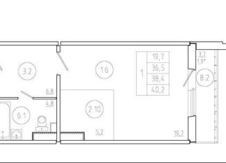 Продаю квартиру студию, 38.4 м2, Красноярск, Октябрьский район