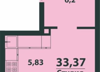 Продаю 1-комнатную квартиру, 33.4 м2, Ульяновск