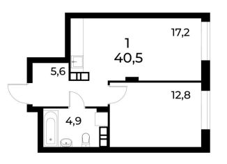 Продам 1-комнатную квартиру, 40.4 м2, Нижний Новгород, Сормовский район, улица Коперника