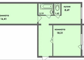 Продам 2-ком. квартиру, 53 м2, Челябинск, проспект Победы, 335