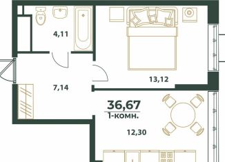 Продается 1-ком. квартира, 36.7 м2, Хабаровск