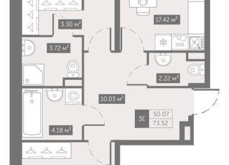 Продажа двухкомнатной квартиры, 73.5 м2, Санкт-Петербург, муниципальный округ Невский