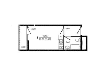 Продается квартира студия, 21.4 м2, Ростов-на-Дону