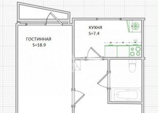 1-комнатная квартира на продажу, 37.7 м2, Москва, улица Липчанского, 4