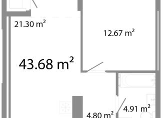 Продается 2-ком. квартира, 43.7 м2, Челябинск, Центральный район