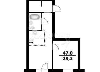 Продается 2-комнатная квартира, 47 м2, Новосибирск, Тульская улица, 76, метро Площадь Маркса