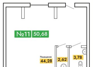 Продам помещение свободного назначения, 50.68 м2, посёлок городского типа Молодёжное, Парковая улица, 3