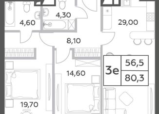 Продается 3-комнатная квартира, 80.3 м2, Москва, район Раменки, проспект Генерала Дорохова, вл1к1