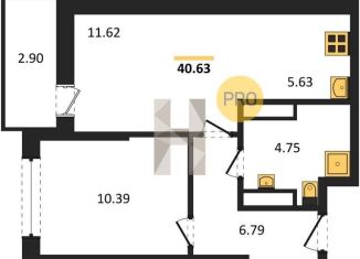 Продаю 1-ком. квартиру, 40.6 м2, Ростов-на-Дону, Октябрьский район