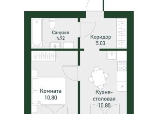 Продажа 1-ком. квартиры, 33.2 м2, Екатеринбург