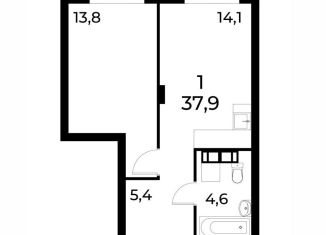 Продажа 1-комнатной квартиры, 37.7 м2, Нижний Новгород, улица Коперника