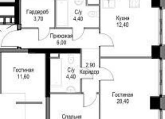 Продам 2-ком. квартиру, 65.1 м2, Москва, улица Академика Челомея, 1А, метро Калужская