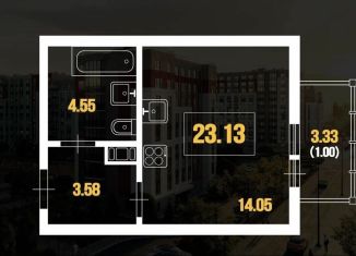 Продается квартира студия, 23.1 м2, городской посёлок Янино-1, улица Тюльпанов, 2