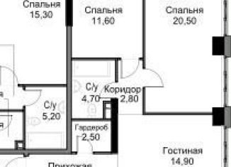 Продается 2-ком. квартира, 85.3 м2, Москва, метро Калужская, улица Академика Челомея, 1А