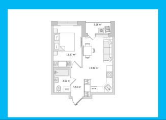 Продается однокомнатная квартира, 34.7 м2, Ленинградская область, Тихая улица, 5к3