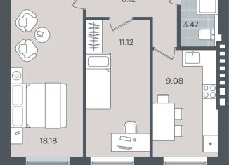 Продам двухкомнатную квартиру, 48.6 м2, Калининградская область, Московская улица