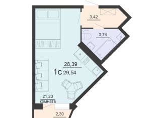 Квартира на продажу студия, 29.5 м2, Воронеж, Железнодорожный район