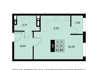 Продаю квартиру студию, 32.1 м2, городской округ Алушта