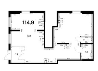 Продажа помещения свободного назначения, 114.9 м2, рабочий посёлок Боброво, жилой комплекс Восточное Бутово, 42