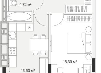 Продается 1-комнатная квартира, 42.8 м2, поселок Малое Исаково