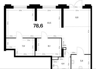Продаю помещение свободного назначения, 88.4 м2, Мытищи, жилой комплекс Мытищи Парк, к5