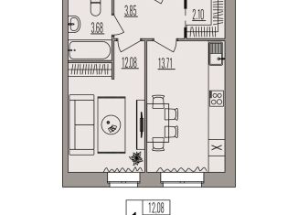 Продажа 1-комнатной квартиры, 35.4 м2, Волгоградская область