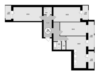 Продаю 3-ком. квартиру, 122.8 м2, Самара, Октябрьский район